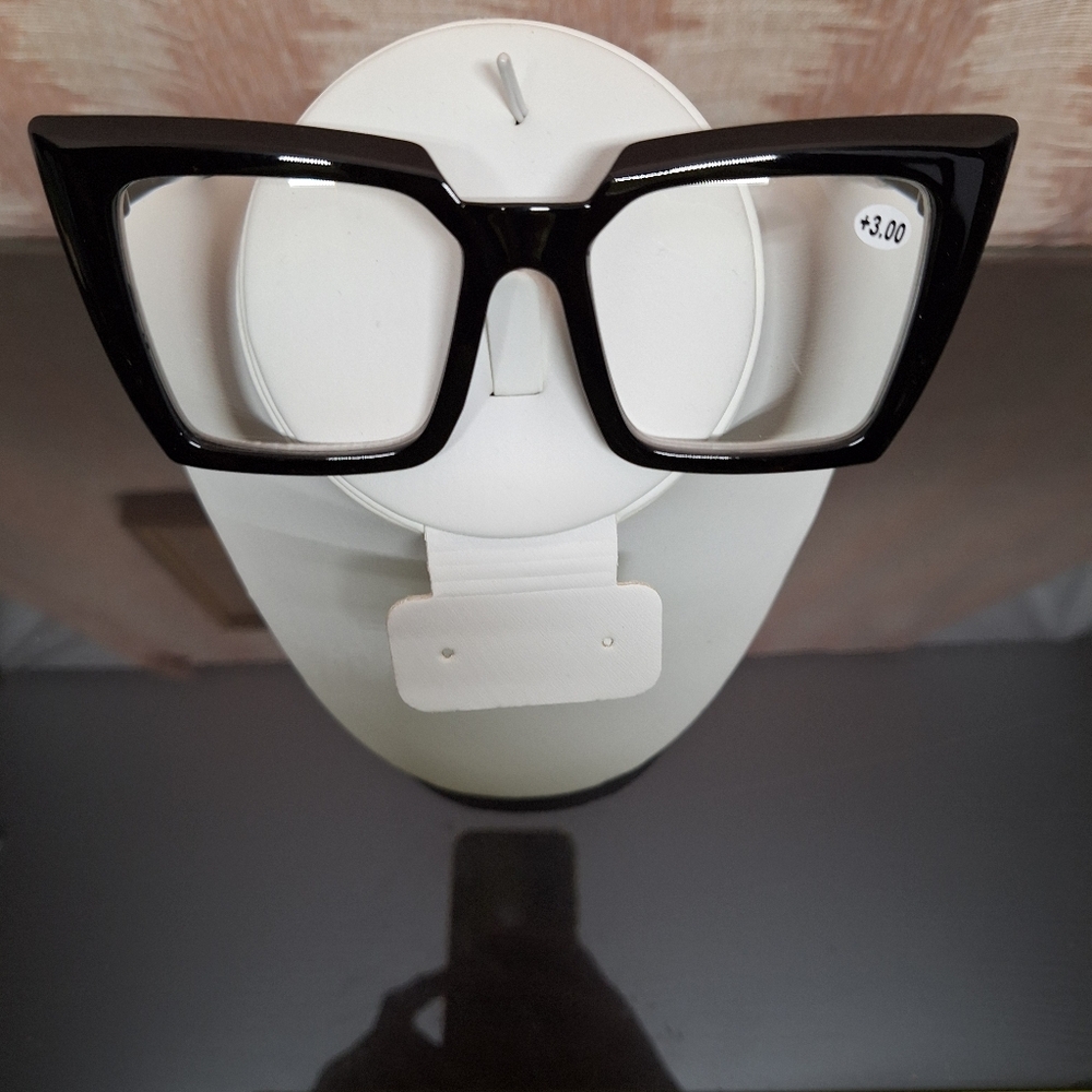 New black reading glasses +3.00.